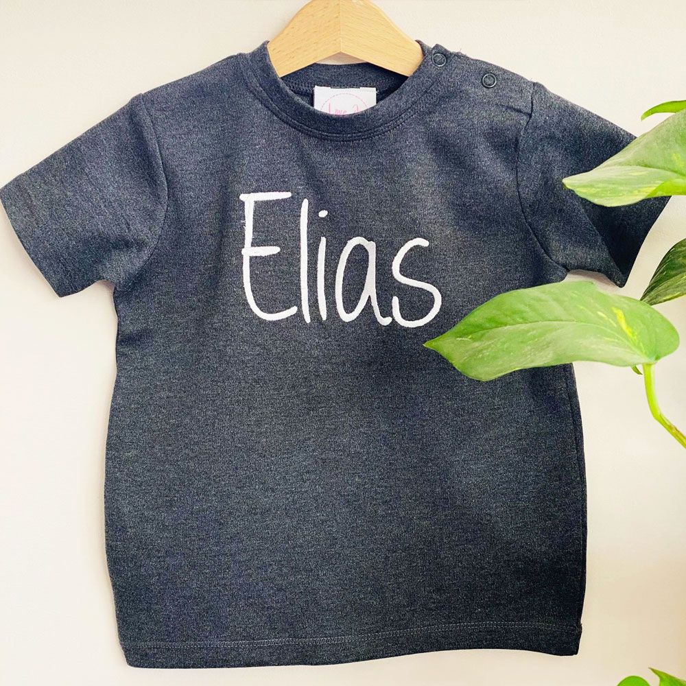 Personalised Organic Baby Tee - 20 Colours