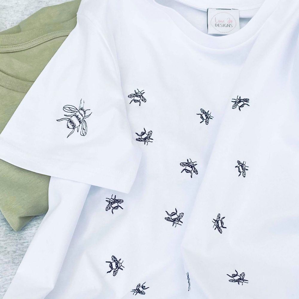 <!-- 002 --> Sunflower Sketch - Embroidered Tee