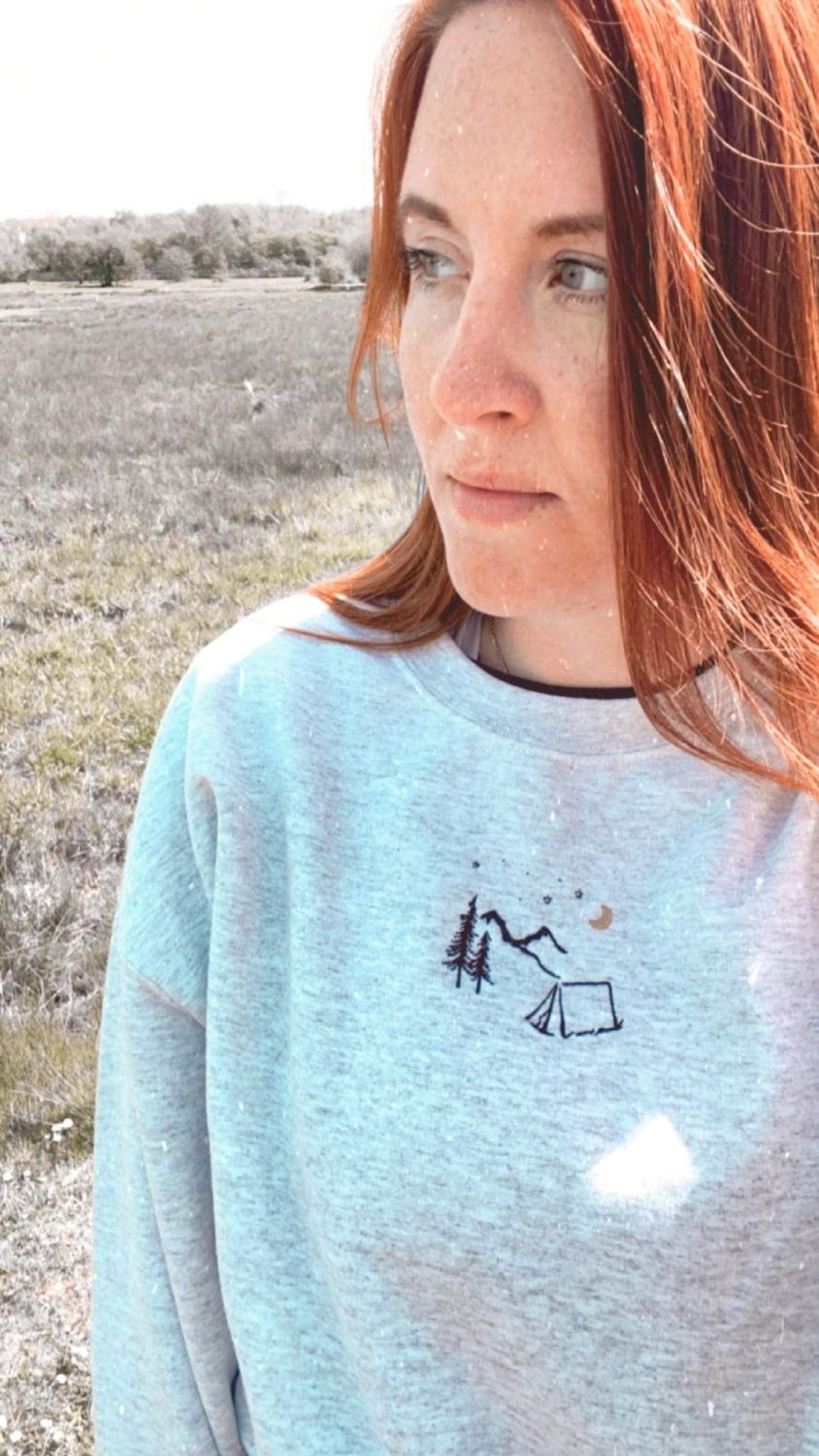 <!-- 110 -->Night Sky Adventure Embroidered Sweatshirt