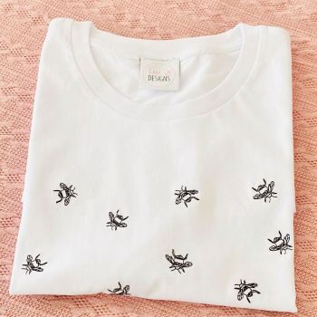  Lots of bees - Organic Embroidered Tee