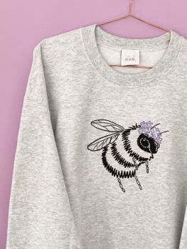 Bee Sketch - Embroidered Sweater