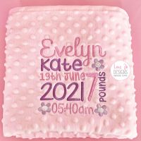 <!-- 001 --> Pink Personalised Bubble Blanket - Full Details