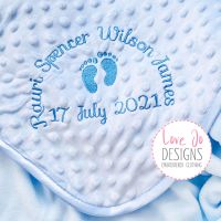 <!-- 108 --> Bubble Blue Personalised Blanket