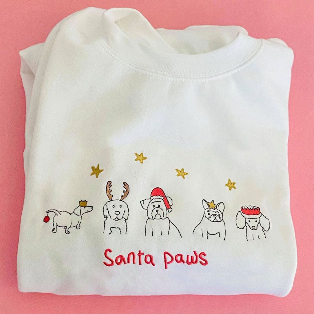 Doodle Party Pups - Embroidered Christmas Jumper