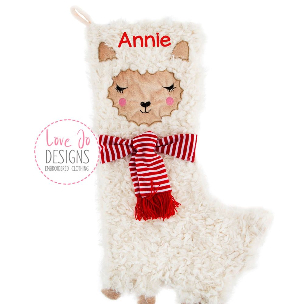 <!-- 001 -->  Luxury Fluffy Llama Stocking