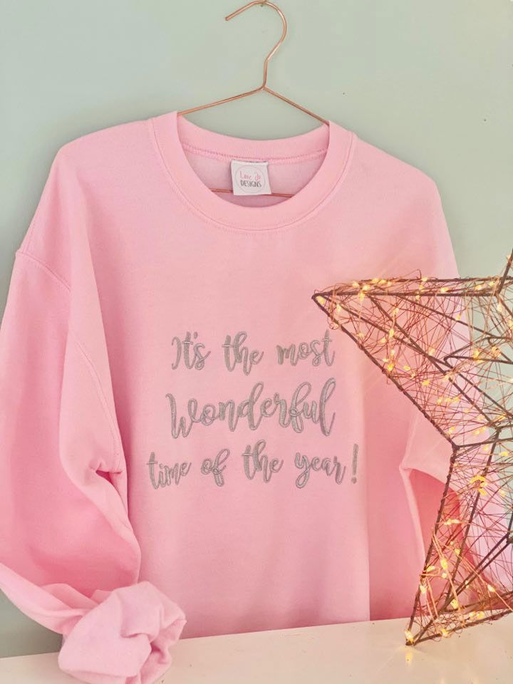 It's the most wonderful time of the year - Embroidered Christmas Jumper