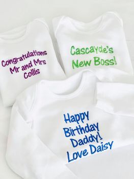 .Personalised - Any Text - Long Sleeve Vest