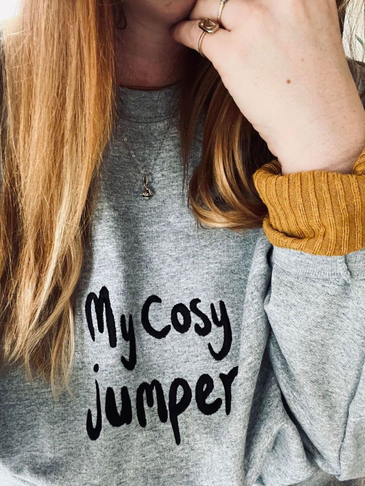 <!-- 001 -->  My Cosy Jumper - Embroidered  Sweater