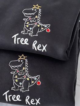 Tree Rex - Embroidered Christmas Jumper