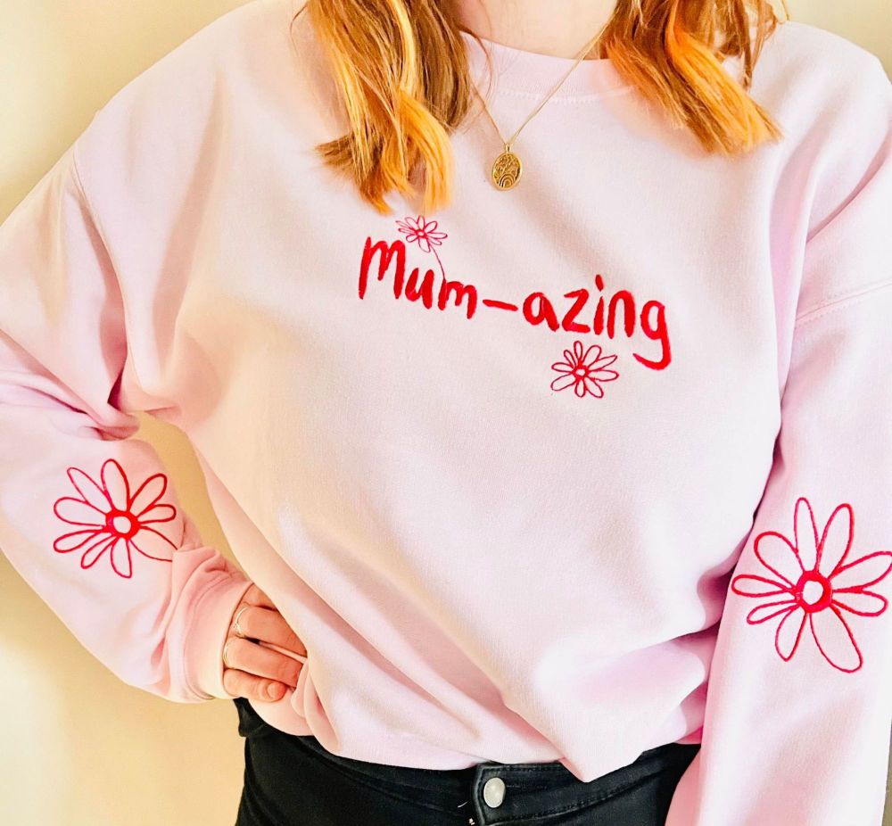 <!-- 001 --> Tired Mama -  Embroidered Sweatshirt