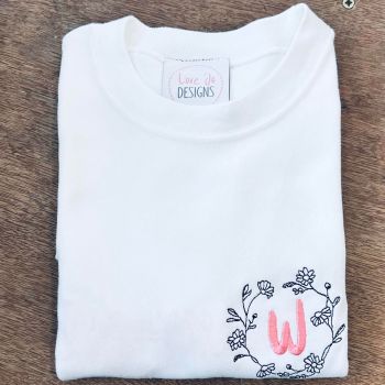  Initial - Embroidered  Tee