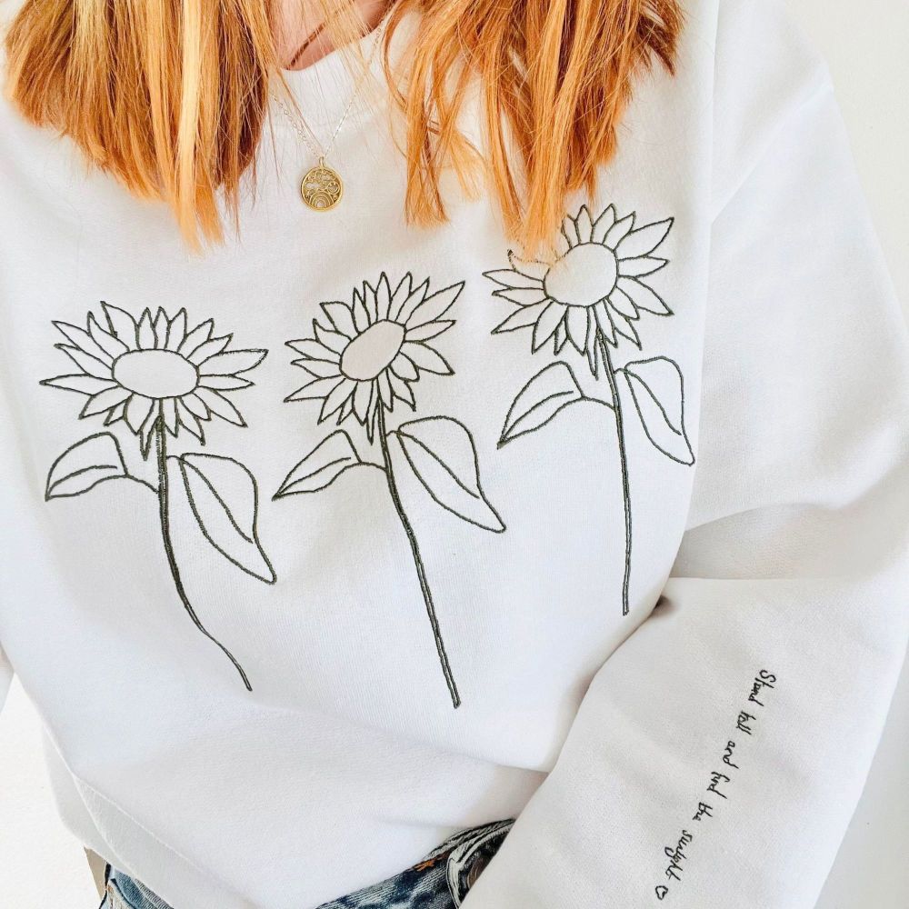 <!-- 001 -->  Springtime flowers - Embroidered  Sweater