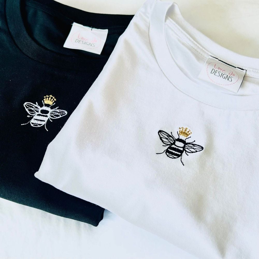 Mini Queen Bee Embroidered Tee