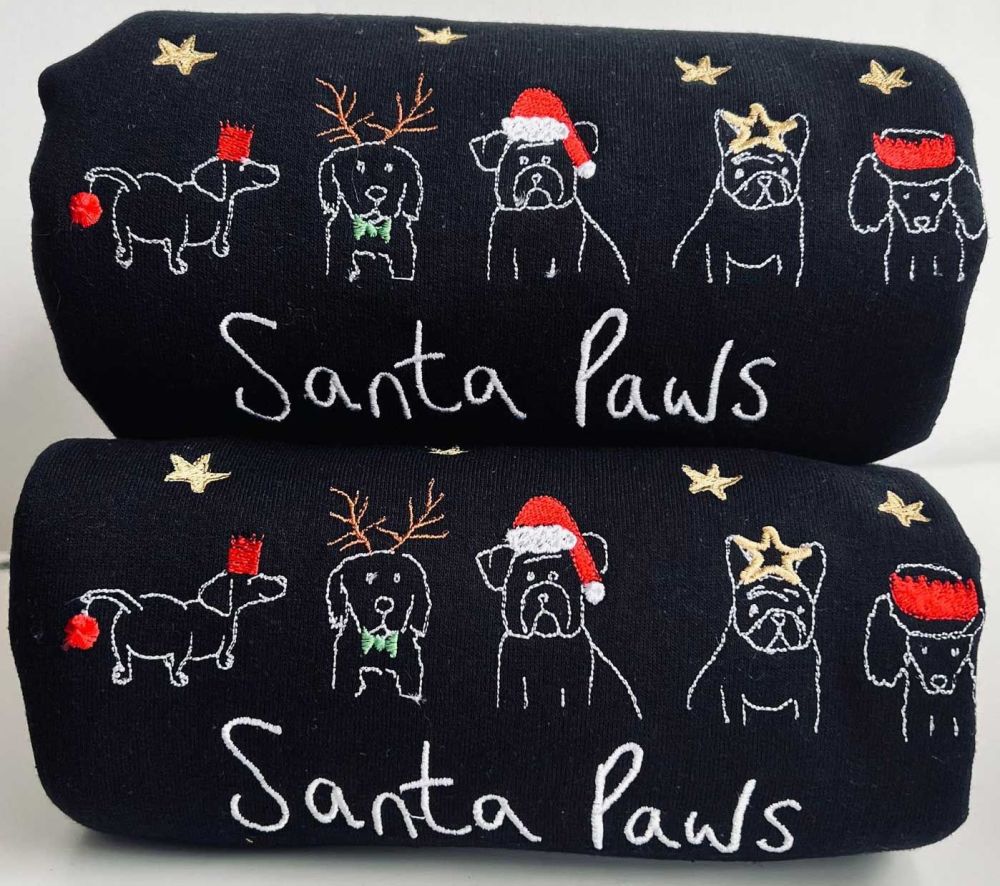 Doodle Party Pups - Embroidered Christmas Jumper