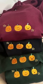 Trio of pumpkins - Embroidered Jumper