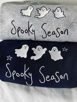 Spooky Season Ghosts - Embroidered Jumper