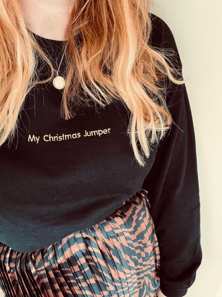 <!-- 001 -->My Christmas Jumper - Embroidered Christmas Jumper