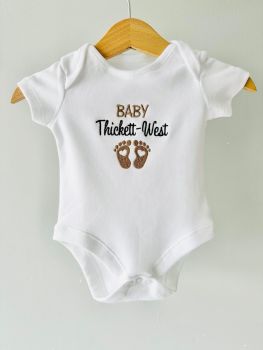 Footprints Personalised Baby Vest