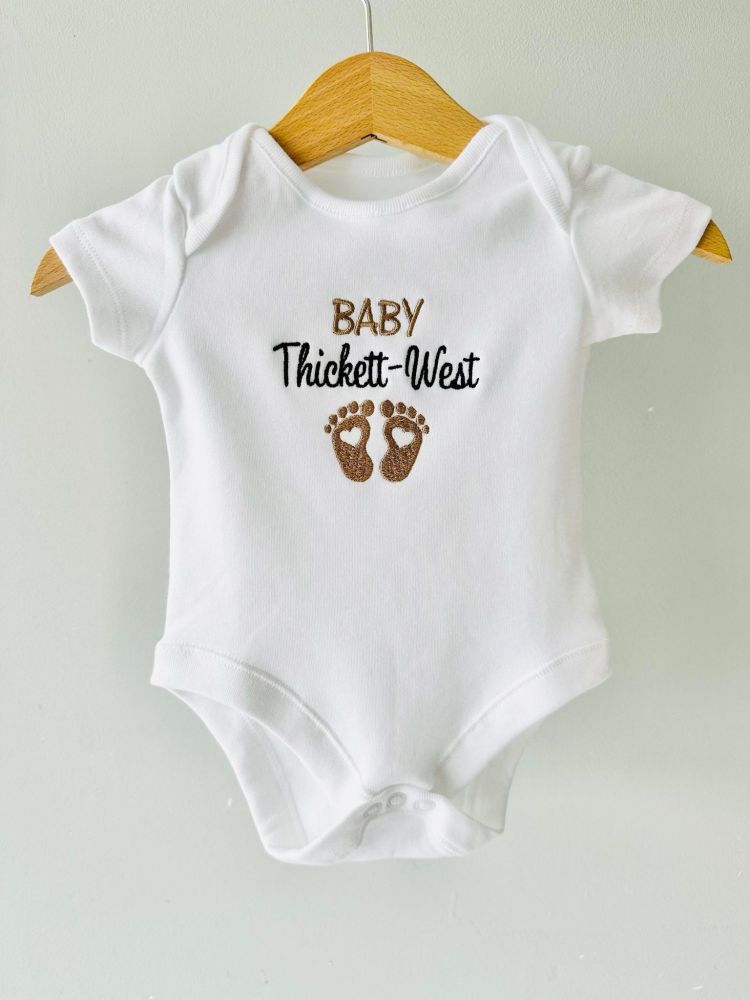 .Personalised Baby Footprints Unisex vest
