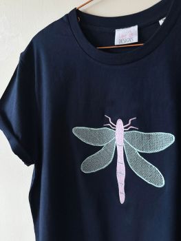 Dragonfly - Organic Embroidered Tee