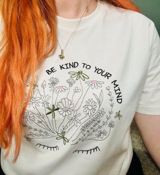  Be kind to your mind - Organic Embroidered T-shirt