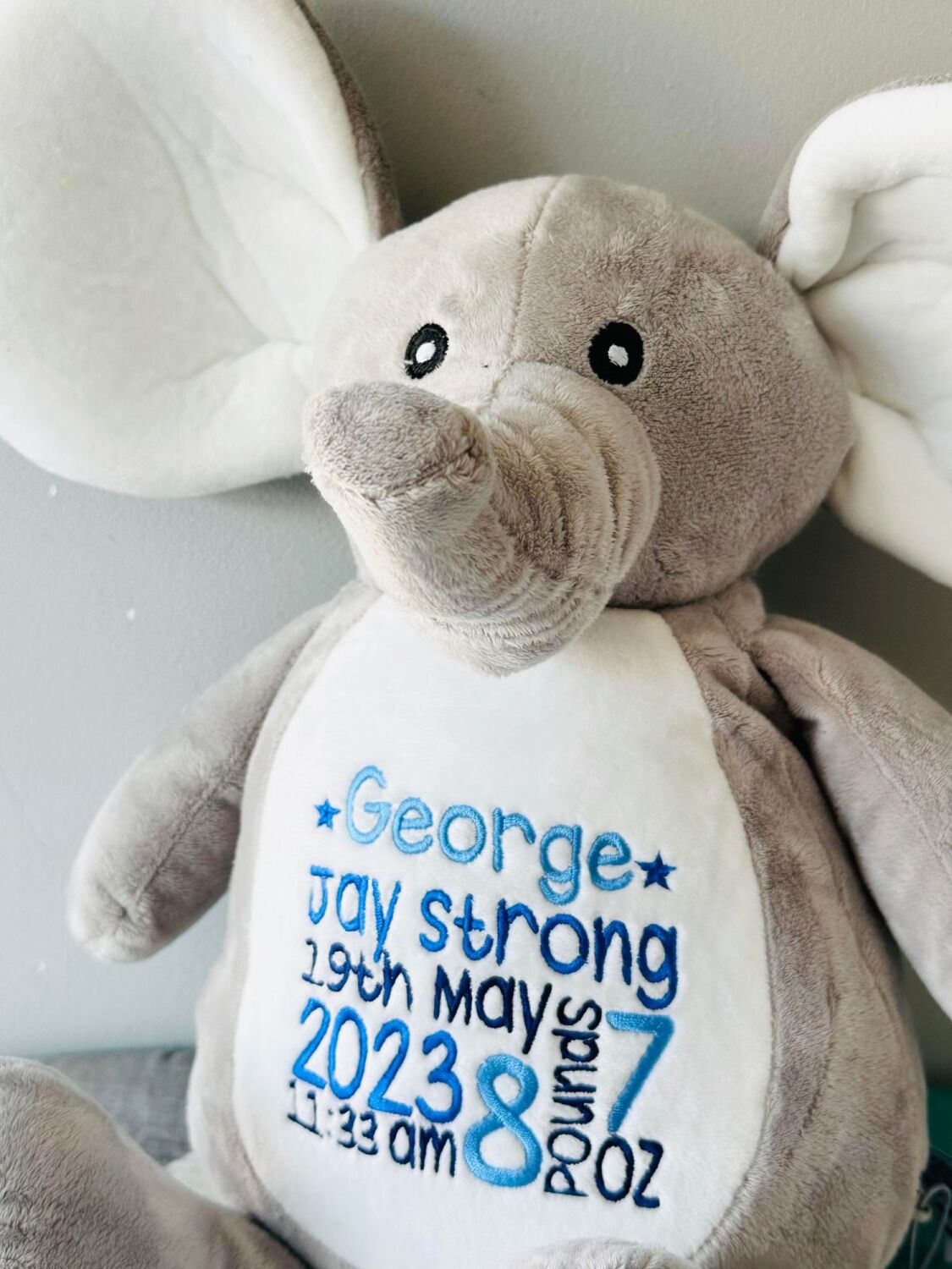 Personalised elephant clearance teddy