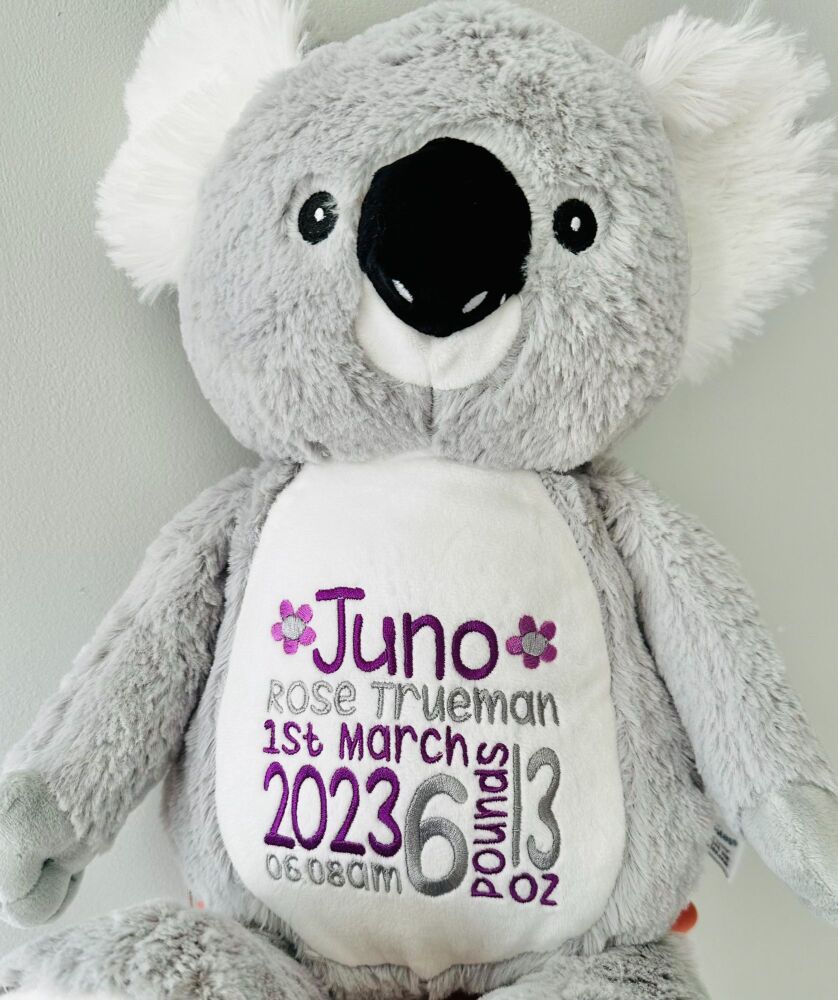 <!-- 001 --> Embroidered Koala Teddy Bear