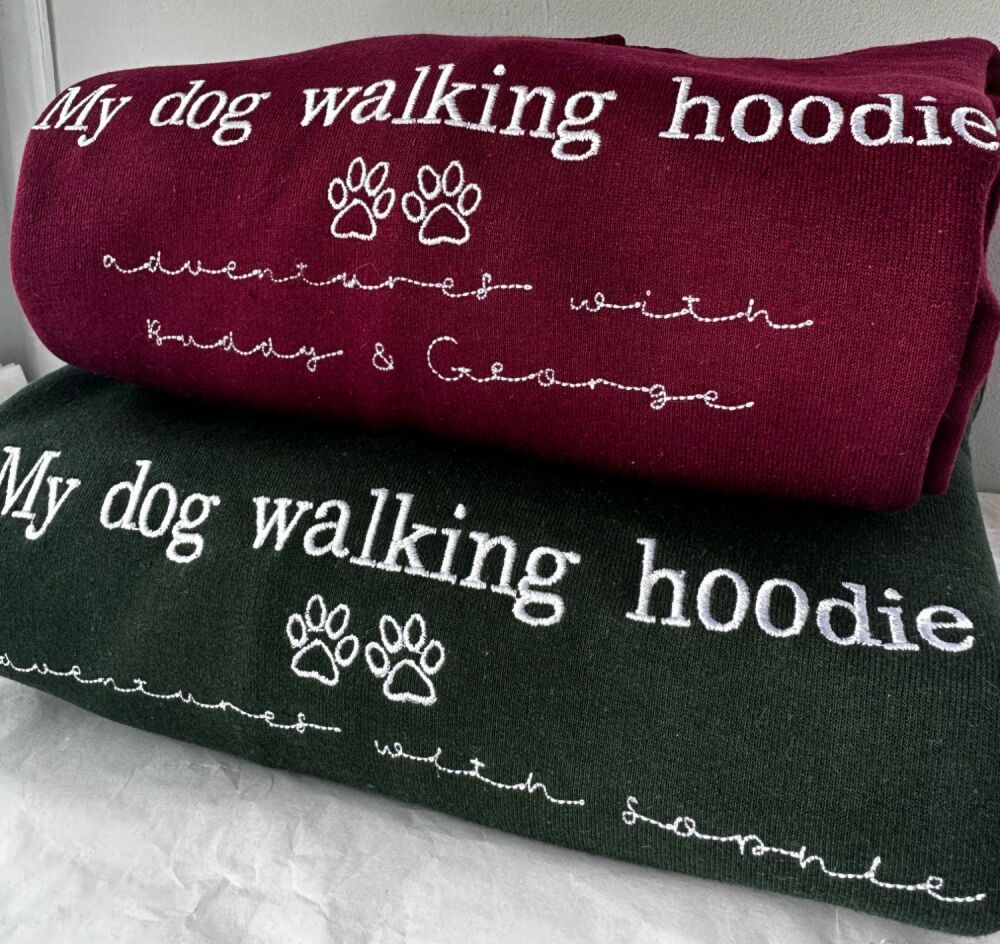 <!-- 001--> Personalised Dog Walking Hoodie