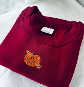 Happy Pumpkin Jumper Embroidered Sweater