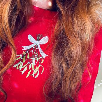 Mistletoe - Embroidered Christmas Jumper