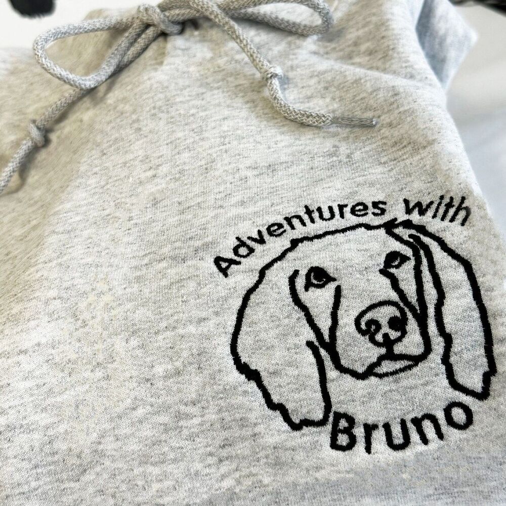 <!-- 001 -->  Embroidered Personalised Dog Walking Hoodie