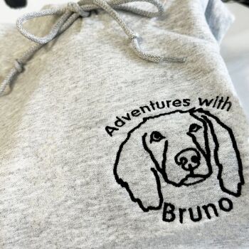   Embroidered Personalised Dog Walking Hoodie