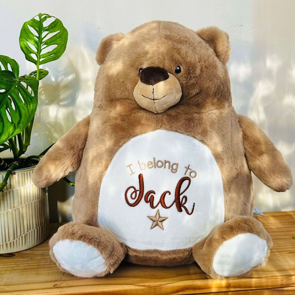   Embroidered Classic Brown Teddy Bear