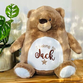   Embroidered Classic Brown Teddy Bear