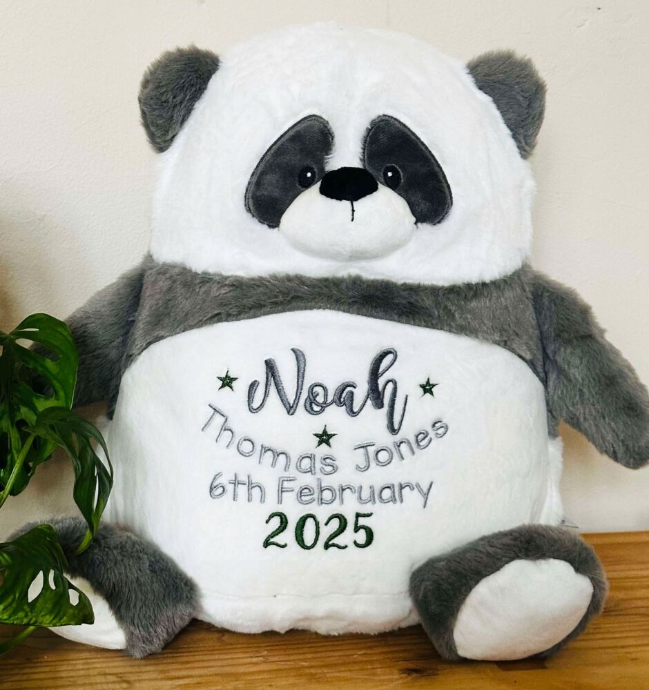   Embroidered Panda Teddy Bear