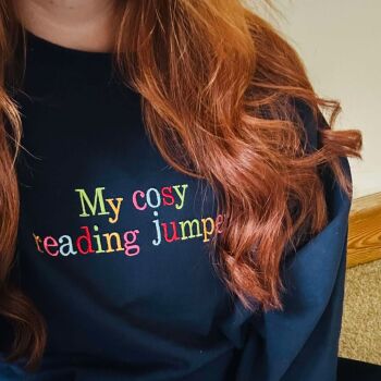   My Cosy Reading Jumper Embroidered Sweater