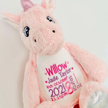 Mumbles Pink Unicorn Bear