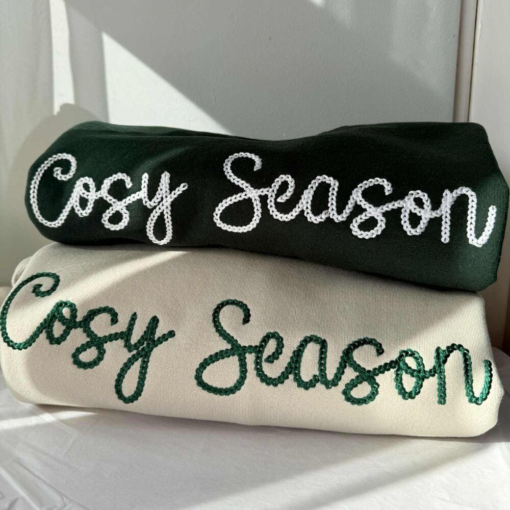 <!-- 001 --> Cosy Season - Embroidered  Sweater