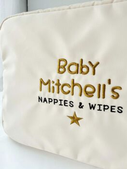  Personalised Baby Nappies & Wipes Pouch