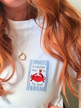   Crabby Embroidered T-shirt