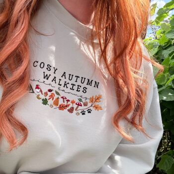 Personalised Autumn Dog Walking Sweatshirt or Hoodie