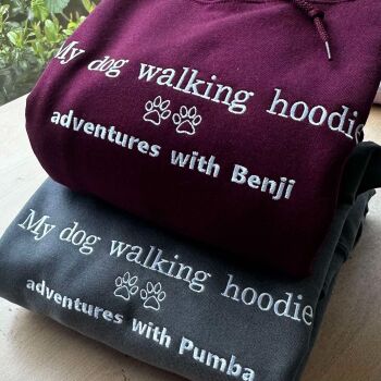  Personalised Dog Walking Hoodie
