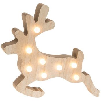 Soft Glow Wooden reindeer