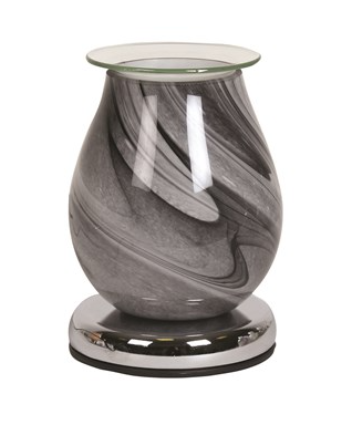 Grey swirl Glass Aroma Lamp