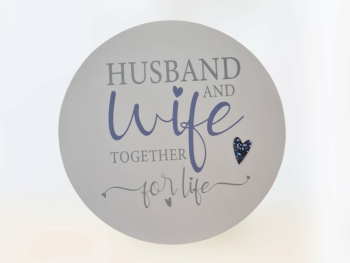 Husband and wife plaque