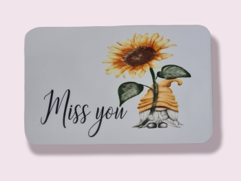 Sunflower Miss you Gonk purse/wallet card