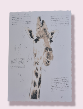 Vintage Giraffe card