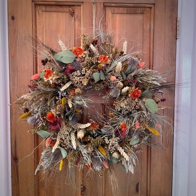 Dried Flower Door Wreath