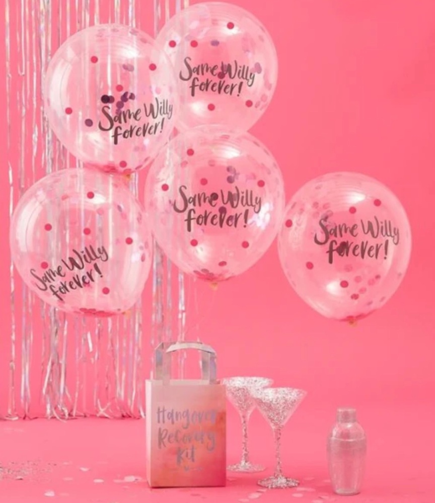 Pink Same Willy Forever Pack of 5 Balloons