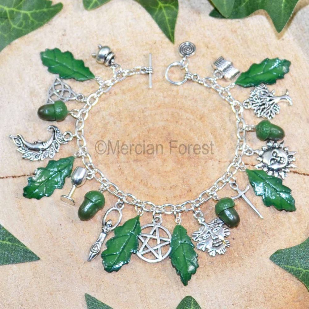Wiccan Charm Bracelet The Sacred Oak